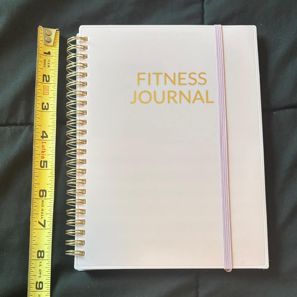 Purple and Gold Spiral Fitness Journal